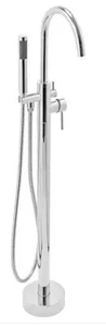 AKDY1-Handle Freestanding Floor Mount Roman Tub Faucet Bathtub Filler with Hand - Picture 1 of 9