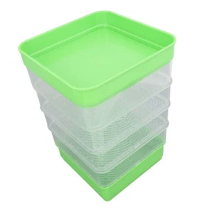 Microgreens Growing Tray Stackable Sprouter Kit Space Saving For Bean Sprouts - Picture 1 of 12