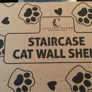 Staircase Cat Wall Shelf Steps Calico Haven - Picture 1 of 2