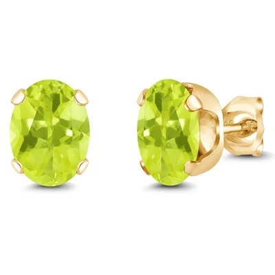 Pendientes de moissanita enchapados en oro amarillo de 18 quilates Foto 1 de 4