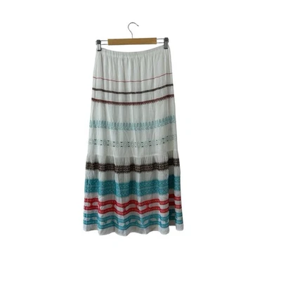 Taska Polizzi Small Midi Maxi Skirt Western Southwestern Embroidered Womens READ - Image 1 of 4