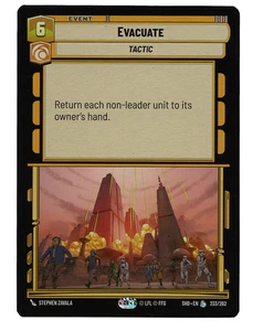 Star Wars Unlimited Shadows of the Galaxy Legendary EVACUATE 233 - Picture 1 of 1