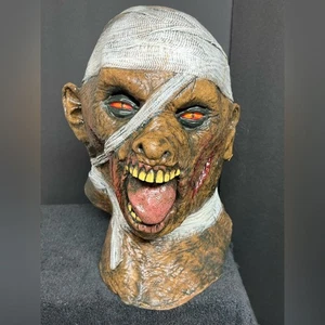 Halloween Mummy Rubber Latex Mask From Caretas Rev S.A 12120 zombie PERFECT! - Picture 1 of 5