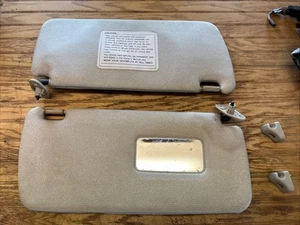 86-96 Nissan Pathfinder Hard Body D21 Truck Sun Visors Tan Pair Used - Picture 1 of 9