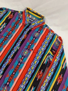 VTG Wrangler Brushpopper X-Longtail 16 1/2x35 Aztec Stripe Western Cowboy USA - Picture 1 of 9