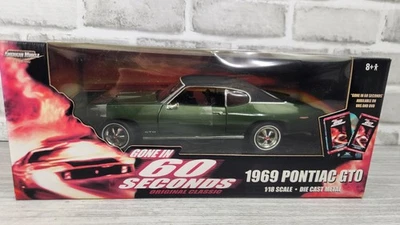 ERTL American Muscle Green 1969 GTO Gone in 60 Seconds 1:18 Diecast 36685 Foto 1 de 4
