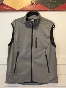 Little Donkey Andy Weste Herren Large Full Zip Softshell Taschen anthrazit Reise - Bild 1 von 10