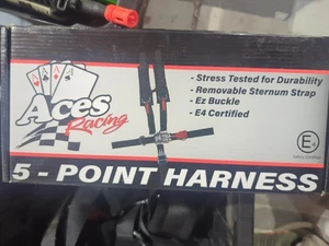 Aces Racing 5 Point Harness With 2 Inch Padding (Black) Black - Bild 1 von 2