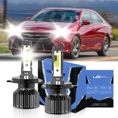 For Toyota Camry 1983-1998 1999 2Pc LED Headlight High Low Beam Bulbs Kit 6000K - Изображение 1 из 4