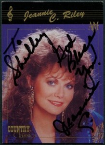 JEANNIE C. RILEY SIGNED 1992 ACM COUNTRY CLASSICS CARD #56 COLLECT-A-CARD MUSIC