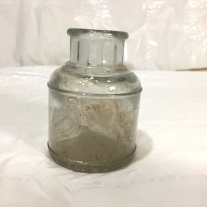 Vtg Carter's Clear Glass INK BOTTLE Desktop Inkwell Embossed On Base 7 1/2 - Picture 1 of 6