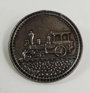 Englische Zinn K. EWER Runde Zug Pin Anstecknadel 1-3/8" Durchmesser  - Bild 1 von 6