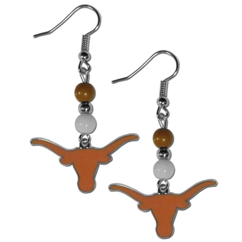 Texas Longhorns Dangle Earrings (Fan Bead) NCAA Licensed Jewelry Cover