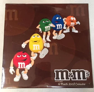 M&M's Candy 2008 Wandkalender NEU unbenutzt helle Farben Studio 18 große Blöcke - Bild 1 von 6