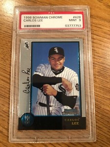 1998 Bowman Chrome #428 CARLOS LEE PSA 9 MINT Chicago White Sox