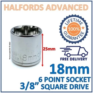 Toma de 6 puntos de accionamiento cuadrado Halfords Advanced 18 mm 3/8" - nuevo - garantía de por vida - Imagen 1 de 6