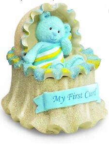 Russ MY FIRST CURL Baby Boy Bear  Keepsake Original Box NWT