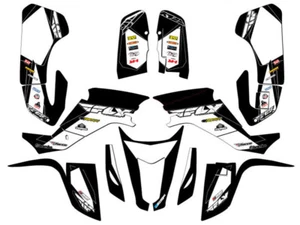 All Years KFX 400 13 FLY Black Senge Graphics Kit Compatible with Kawasaki - Picture 1 of 7