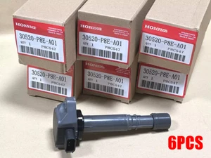 Set of 6 30520-P8E-A01 Ignition Coil For Honda Accord Odyssey Acura CL TL OEM - Picture 1 of 16
