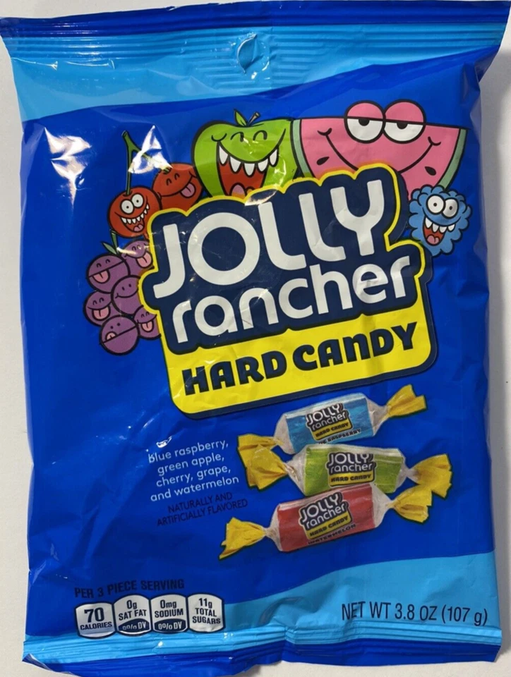 Jolly Rancher Hard Candy Original Flavors 3.8 Oz 2 Packs Exp 2018 2pc