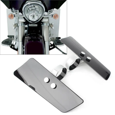 Kit de 2 deflectores de aire de viento/horquilla negros para Honda VTX1300R Suzuki Yamaha Kawasaki Foto 1 de 4