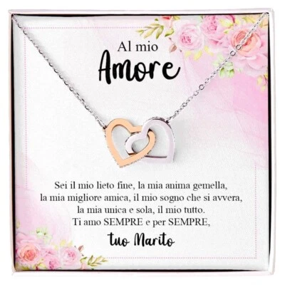 Collana Donna Amore Compleanno Regali per lei - Cofanetto con DEDICA incluso - Immagine 1 di 4