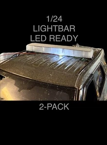 1/24 SCALE LIGHTBAR STRAIGHT LED READY 2-PACK MODEL CAR POLICE FIRE EMS - Picture 1 of 6