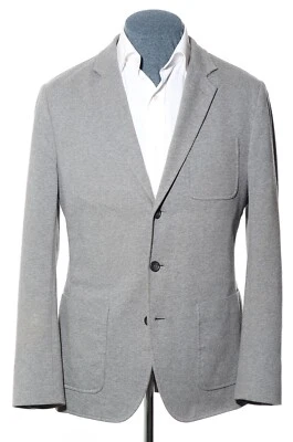 40R Slim-Fit Banana Republic Gray Cotton 3-Button Patch Pocket Sport Coat Blazer - Image 1 of 4