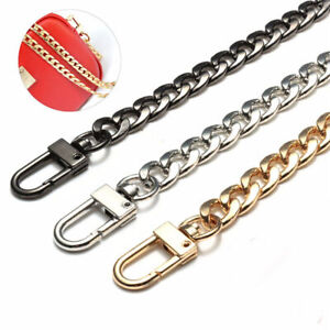 20cm-200cm Metal Flat Chain For Bag Strap Purse Crossbody Handbag Handles Bag