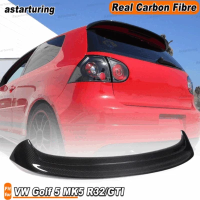 Alerón trasero de carbono real apto para VW Golf 5 MK5 R32/GTI 2005-2007   Foto 1 de 4