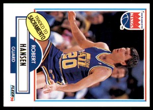 1990 Fleer  #186 Robert Hansen - Sacramento Kings