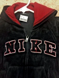 NIKE Boys Zip Up MICHAEL JORDAN Velour Jacket Hoodie Basketball Coat Size 4 ~ - Picture 1 of 4