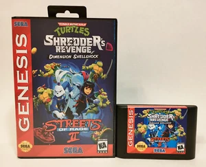 Streets of Rage 2 TMNT - Shredder's Revenge: Dimension Shellshock Sega Genesis - Imagen 1 de 2