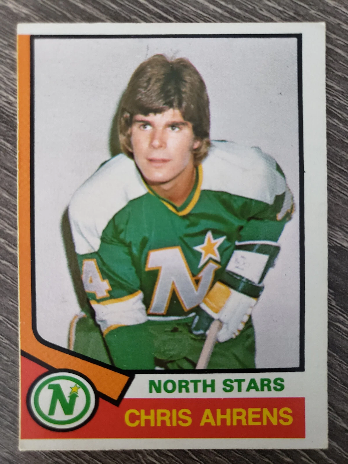 1974-75 O-Pee-Chee Chris Ahrens Rookie Hockey Card #346 Minnesota North Stars