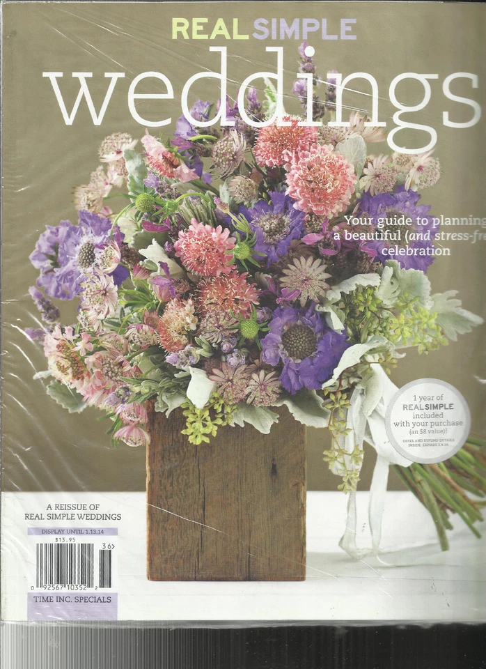 REAL SIMPLE, WEDDINGS  YOUR GUIDE TO PLANNING A BEAUTIFUL & STRESS -FREE CELEBRA - Image 1 of 1