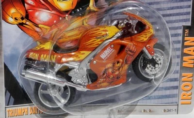 MARVEL Series #1 IRON MAN Triumph Daytona 955i 1:18 Scale Motorcycle Model - NOS - Image 1 of 4