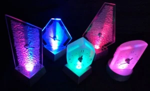Farbwechsel Lichteffektuhr Kaminuhr Designuhr Tischuhr LED beleuchtet Standuhr - Bild 1 von 12
