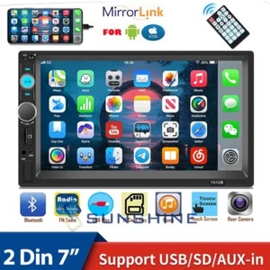 Pantalla Radio Para Carro Coche Con Camara Backup De Reversa Retroceso Bluetooth - Picture 1 of 21