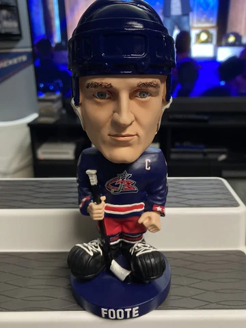 2006 Adam Foote Forever Player Bobble Head - Columbus Blue Jackets NHL Hockey Cover