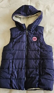 Ghanda - Hooded - Sleeveless - Jacket - Vest - Navy - Size 9/10 - Girls - Picture 1 of 4