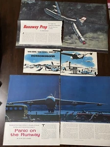 Airplane Runway By Fred Ludekens American Illustrator Vintage Clippings Lot Of 6 - Imagen 1 de 8