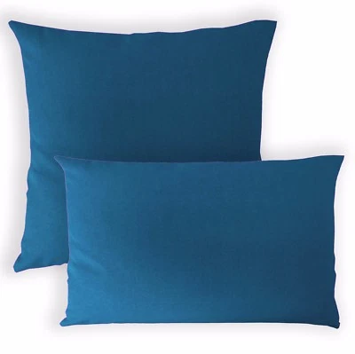 Funda de cojín/funda de almohada de lona de algodón azul turquesa oscuro aa201a*tamaño personalizado* Foto 1 de 4