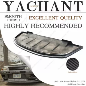 CARBON FIBER ab-fl-Style Front Lip Spoiler Fit For 89-94 Nissan Skyline R32 GTR - Picture 1 of 11