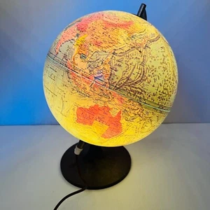 Vintage Light Up Globe Lamp Earth Micador Electrical Ornament RARE - Picture 1 of 12