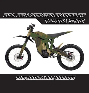 TALARIA STING Drip Style Camo Army Graphics Kit Stickers Wrap Decals Skins Set - Picture 1 of 2