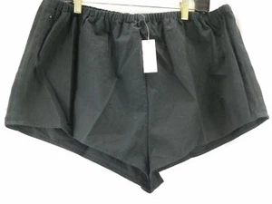 By Anthropologie Women's Black Linen Tap Shorts Size XL Pull On Resort Travel - Picture 1 of 6