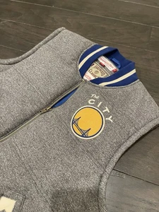 Mitchell & Ness Golden State Warriors The City Logo Puffer Vest Size Medium HWC - Picture 1 of 7
