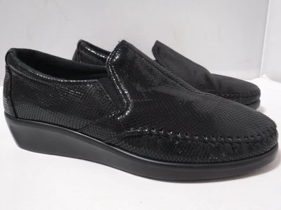 Mocasines de cuña metálicos GA2 SAS Tripad USA Dream negros serpiente talla 6 medianos para mujer Foto 1 de 4