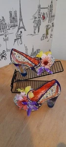 Irregular Choice Fantasy Flower Mary Jane Heels Size Eu 37 UK 4 Vibrant - Bild 1 von 11