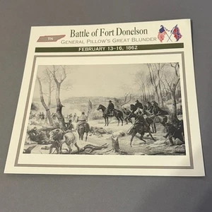 Vintage Civil War Card 1995 Atlas Military Battles Campaigns Fort Donelson 1862 - Picture 1 of 6